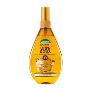 Garnier Ultra Doux Huile Merveilleuse aux Huiles d'Argan et Camélia tous type de cheveux - 150 ml