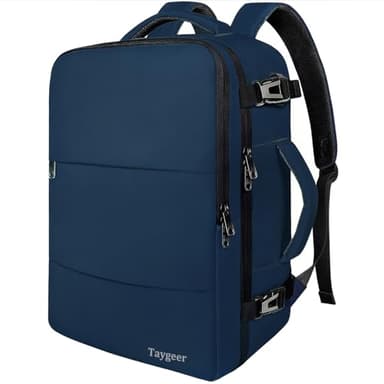 Taygeer Sac a Dos Voyage Cabine Avion 40x30x20 Ryanair, Sac a Dos Voyage Cabine Avion 40x30x20 Comme Cadeau Voyage, Bagages Cabine Compartimentée Ordinateur 14 Pouces, Cadeau Étudiant, Bleu Profond