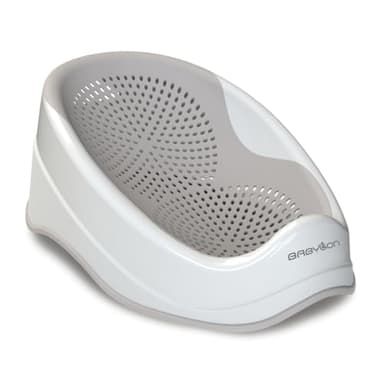 BABYLON DOLPHIN Siege de bain pour bebe de 0-6 mois – Ergonomique baignoire bébé – Hypoallergénique, Résistant à la moisissure – Antidérapant – Transat de bain pour bebe – Siege bebe douche – gris