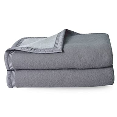 Linnea Couverture Pure Laine Vierge Woolmark 500g/m² Volta 240x260 cm Gris Acier