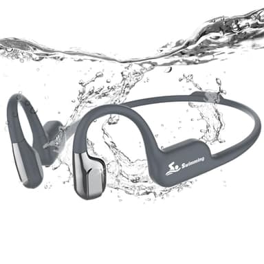 ANSTEN Casque Conduction Osseuse Natation Bluetooth 5.4, Ecouteur Waterproof Natation IP68, Mémoire MP3 Intégrée 8G,8 Heures de Jeu, Écouteur sans Fil Sport pour Course à Pied