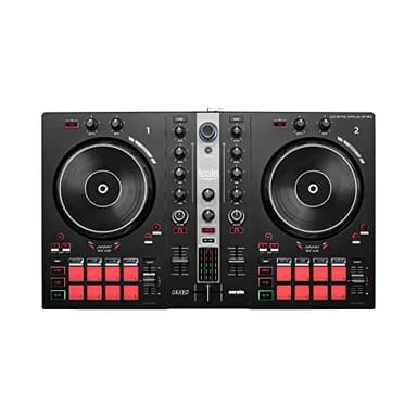 Hercules DJControl Inpulse 300 MK2 – Contrôleur DJ USB 2 Voies pour Débuter – Inclus Serato DJ Lite & DJUCED – Fonction Beatmatch Guide – 16 Pads & Carte Son Intégrée – Noir