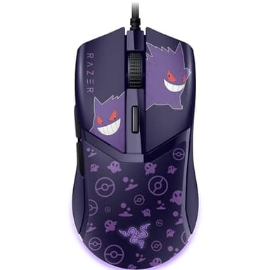 Razer Cobra Gengar Edition - Souris Gaming Filaire légère - Capteur 8500 DPI - 58 g - Commutateurs optiques de 3e génération - Éclairage Chroma - Câble Speedflex - PC/Mac | Pokémon Gengar