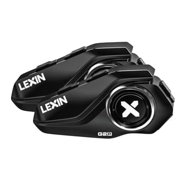 LEXIN 2X G2P Intercom Moto Duo pour 2 Casques avec 4 Coques Remplaçable, Communication Système, Réduction de Bruit, Kit Main Libre Moto, Interphone Casque pour Motocyclette/ATV/Vélo