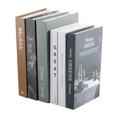 YunBey 6 Pièces Décoration de Faux Livres Style Nordique Minimaliste | Décoration pour Table Basse, Remplissage pour Étagère, Accessoire Décoratif Créatif pour Maison (Non des Vrais Livres)
