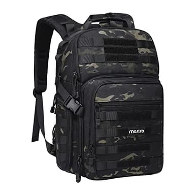 MOSISO Caméra Backpack, DSLR/SLR/Sans Miroir Photographie Tactique Sac de Caméra avec Détenteur du Trépied & 15-16 Pouces Laptop Compartiment Compatible avec Canon/Nikon/Sony, Nuit Camouflage