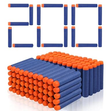 SJACXANM Balle Nerf, 200PCS Flechette Nerf, Mousse Recharge De Fléchettes, Flechettes De Recharge pour Blasters, 7.2cm MunitionNerf pour NerfN-Strike Elite Series Blasters Kid Toy Gun