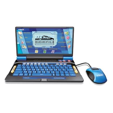 VTech - Genius XL Ordi Éducatif Bilingue Bleu - Ordinateur Enfant avec Écran LCD, Clavier AZERTY, Souris et 164 Jeux Éducatifs - du CP au CM2 - Cadeau Enfant Dès 6 Ans - Contenu en Français et Anglais