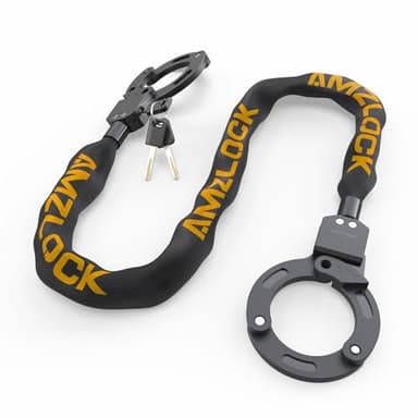 AMZLOCK Antivol Trottinette Electrique, Antivol Menotte Verrouillage automatique, 90cm, Cadenas Velo avec 3 Clés pour Scooters et Vélos