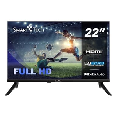Smart Tech TV LED Full HD 22" (55 cm) 22FN01V Non Smart, HDMI, USB, Résolution: 1920 * 1080