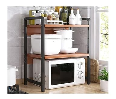 Étagère de rangement à 3 niveaux pour ustensiles de cuisine - Grande capacité - Pour four à micro-ondes, imprimante et plus - Économie d'espace - B 51 x 35 x 67 cm