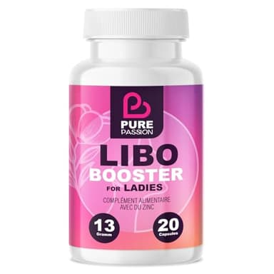 Pure Passion® Libo Booster Femme - Effet immédiat - Capsules pour femme - Hautement dosé avec de la maca, du zinc et de la L-arginine - Sans additifs artificiels - Pour un mode de vie équilibré et