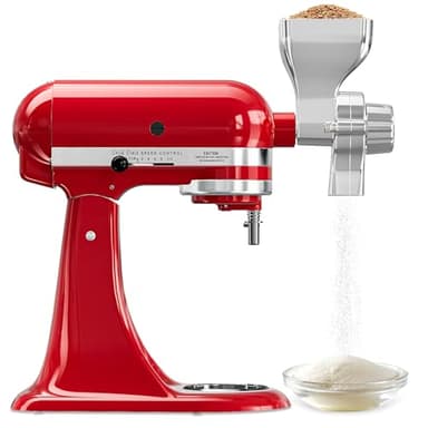 Moulin à grains entièrement en métal pour mixeur KitchenAid, moulin à farine réglable à 12 vitesses pour Kitchenaid, convient pour le blé, le maïs, l'avoine, les noix