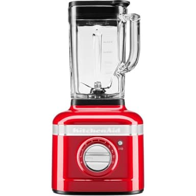 KitchenAid Blender K400 - Bol en verre de 1,4 L - Mixeur électrique pour smoothie - Smoothie maker - Puissance 1200 W - 3 programmes préréglés et 5 vitesses - Rouge empire