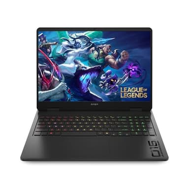 HP Omen Slim 16-an0000sf Ordinateur Portable Gaming 16" FHD IPS 144hz, PC Portable Gamer (Intel Core Ultra 5 225H, RAM 16 Go, SSD 512 Go, Nvidia GeForce RTX 5050, Windows 11), Laptop Noir, AZERTY