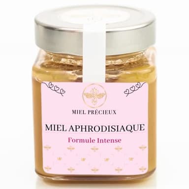 Miel Aphrodisiaque Puissant | Cure Naturelle Progressive | Ginseng Maca Tribulus Ashwagandha | 100% Pur | 250g | Miel Précieux