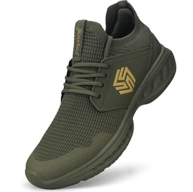 Giniros Basket Femme Chaussures de Sport Travail Running Femme Tennis Gym Athlétique Fitness Mode Basquettes Sneakers pour Cher Respirant Léger Confortable Plat Chaussure Décontractées Jogging Vert 36