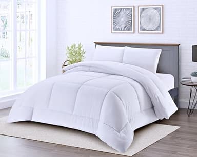 Fanny & Céline Couette Chaude 600 GSM 240x220cm Ultra gonflant Douceur extrême EL-300 Blanc