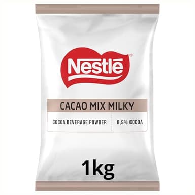 NESTLÉ Cacao Mix Milky Taste (Lacté) - Pour Préparer un Chocolat Chaud Instantané - A Mélanger avec de l'Eau - Cacao en Poudre Soluble Certifié Rainforest Alliance - Sachet de 1kg