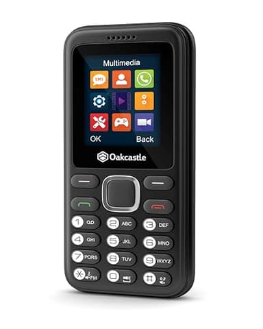 Oakcastle Telephone Portable Pas Cher | Double Carte SIM Un Micro SD Emplacement | Bluetooth, Torche LED, Radio FM | 7 Jours Batterie | Médias et Jeux | Téléphone Portable Senior F100