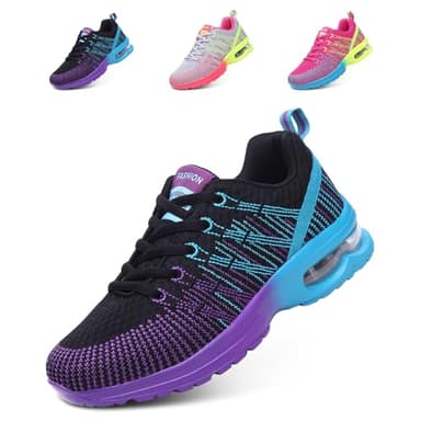 Hitmars Basket Femme Chaussures de Sport Running Sneaker Air Respirant Chaussures de Course Légères Chaussures de Running Fitness Gym Jogging Outdoor Noir EU 37