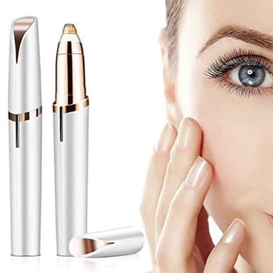 Epilateur Sourcil Femme Rasoirs, Epilateur Visage Eyebrow Trimmer, Epilateur Electrique Rasoir Sourcil Femme, Stylo epilateur sourcil rasoir femme, lèvres et du nez épilatoire visage moustache (Blanc)