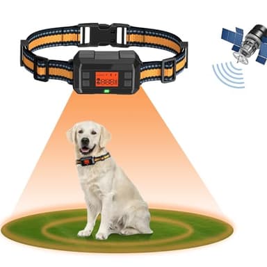 Collier Anti Fugue sans Fil GPS pour Chien pour Extérieur, 30-999M Réglable Amélioré Clôture Anti-Fugue, IPX7 Étanche Précise Chien Électrique Système Clôture, Nouvelle Puce Signal GPS Intelligente
