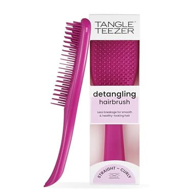 Tangle Teezer Ultimate Detangler Brosse à Cheveux Démêlante pour Cheveux Secs et Mouillés, Picots à 2 Niveaux, Réduit la Casse et Élimine les Nœuds, Tous Types de Cheveux, Rose Framboise Électrique