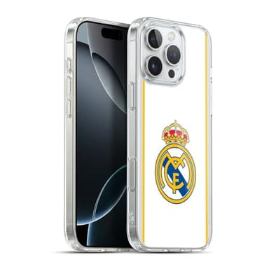 Head Case Designs sous Licence Officielle Real Madrid CF Blanc Badge Coque en Gel [Protection de Qualité Militaire] Compatible avec Apple iPhone 16 Pro Max Et Compatible avec MagSafe