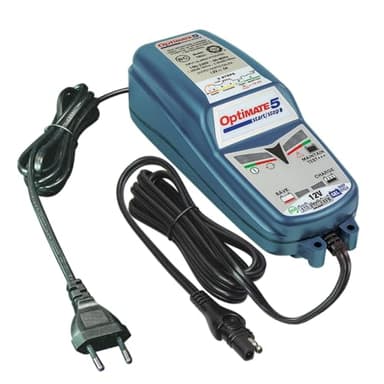 OptiMate 5 Chargeur & Mainteneur de Batterie 12V Start-Stop – Automatique 6 Étapes 4A (AGM, GEL, EFB, STD) – Idéal pour Voitures avec Start-Stop & Batteries Deep-Cycle