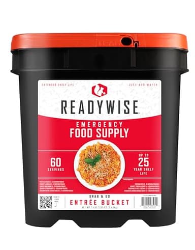 ReadyWise, 60 Portions, Déjeuner Et Dîner, 13 Recettes Différentes, Grab & Go, Lyophilisé, Jusqu’à 25 Ans De Conservation, Nourriture D'Urgence