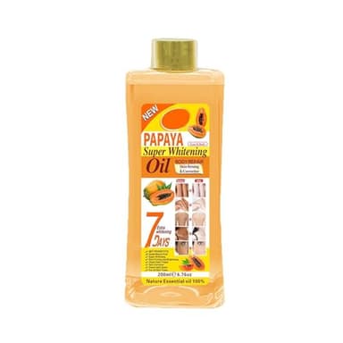 Huile éclaircissante à la papaye, huile de papaye, huile éclaircissante à la papaye, 7 jours, huile de papaye pour éclaircir la peau