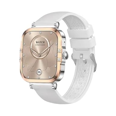 Montre Connectée Femme AMOLED Luxe – Appels Bluetooth, NFC, Suivi Santé Complet, Écran HD 1,75", Étanche IP68, Bracelet Métallique & Silicone
