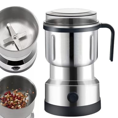 ETUCYNG Moulin Électrique Multifonction Acier Inoxydable Broyeur À Grains 500 Ml Broyeur Alimentaire Pour Céréales Café Et Médicinales Finesse Réglable