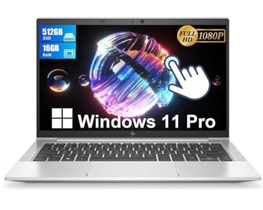 HP Elitebook 830 G8 Ordinateur portable tactile professionnel 13,3" FHD Intel Core i7-1185G7, 16 Go de RAM, SSD 512 Go, clavier QWERTY américain, Windows 11 Pro (reconditionné)