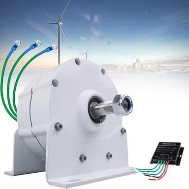 Sunseota Moteur électrique à Aimant Permanent, Générateur de Phase à Aimant Permanent Domestique, Générateur de Moteur électrique pour éoliennes Verticales et Horizontales,8000W-220V