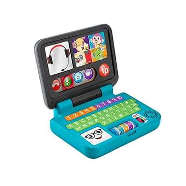 Fisher-Price Mon Premier Ordinateur Portable Rires & Éveil, Version française, Jouet électronique, Contenu éducatif Éveil Progressif, pour bébé dès 6 Mois, HGW99
