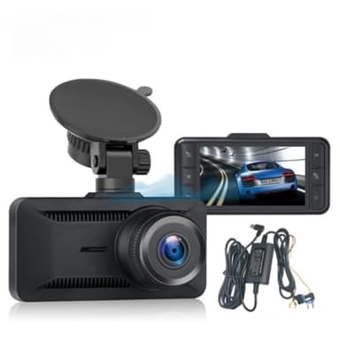 Orzym Dashcam 4K Pro, Caméra Voiture 4K + 1080P Avant et Arrière, Vision Nocturne, Surveillance Parking 24h/24 (4k+1080P+Câble ACC,32GB)