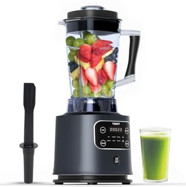 TOKIT 8-En-1 Blender 2000ml, Mixeur Pro 1400W Métal Avec Écran LCD Tactile Et 8 Menus Et 9 Vitesses Pour Smoothie, Broyeur À Glace
