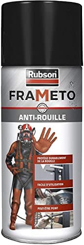 Rubson – Frameto Anti-rouille pour intérieur et extérieur (aérosol de 400 ml) – Convertisseur de rouille à effet immédiat – Spray vaporisateur couleur zinc
