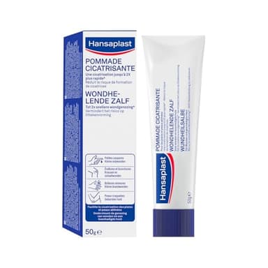 HANSAPLAST - Pommade Cicatrisante - Réduit Le Risque De Cicatrices - Cicatrisation Rapide- Pour Tous Types De Plaies - Huile de Paraffine, Glycérol & Cérésine - Tube 50 g