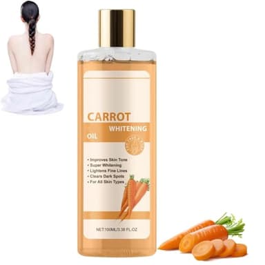 Huile De Carotte Eclaircissante Pour La Peau,Huile Super Blanchissante Carotte 7 Jours,Huilé Eclaircissante Peau Noire,Pour Eclaircir La Peau Foncée,Huilé Super Blanchissante Réparatrice Corps (1)