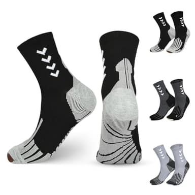 OFFCUP Lot de 3 Paires Chaussettes de Compression, Chaussettes de Sport Homme Femme, Chaussette avec Support de Voûte Anti-Ampoule Chaussette pour Running Cyclisme Randonnée EU39-47