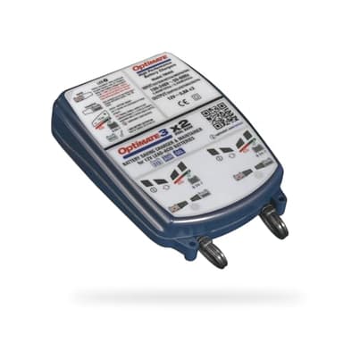 Optimate - Chargeur Batterie Optimate 3 - pour Batterie 12V - Peut Tester et/ou Charger Deux Batteries en Même Temps