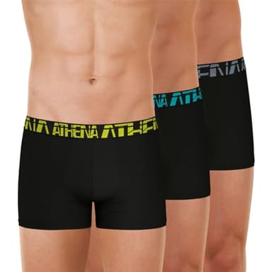 Athena - Lot de 3 Boxers Homme Seconde Peau - Boxers Microfibre Respirante, Confort et liberté de Mouvement - Label Oeko-TEX® Standard 100 - Coupe Ergonomique