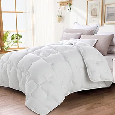 SAMPUR - Couette Grand Froid Blanche en Polyester - Duvet Ultra Chaud Et Ultra Confort - Action Thermorégulatrice - Idéale en Hiver Et Mi-Saison - 220 x 240 cm