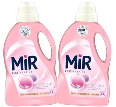 Mir - Lessive Liquide Laine Main & Machine Formule Unique 3en1-1.35L - Lot de 2