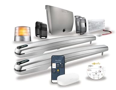 Somfy 1241957 - Motorisation Exavia Star connecté à vis pour portail battant, Motorisation pour portail battant pilotable à distance, Compatible : Alexa et Google Home, Vantaux max : 2,50m L et 2m H