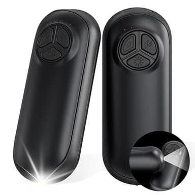 Miaton Chaufferette Main Reutilisable avec Lampe Torche 2 Pack, 6000 mAh Chauffage Portable Chauffe Main Rechargeable, Chaufferette Electrique Main, Cadeaux de Noël pour l'extérieur/Camping/Chasse