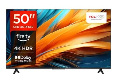 TCL 50PF650 50 Pouces 4K Ultra HD, HDR TV, Smart LED Fire TV (Dolby Vision, Dolby Atmos, DTS, HDR 10, Airplay2, Miracast)